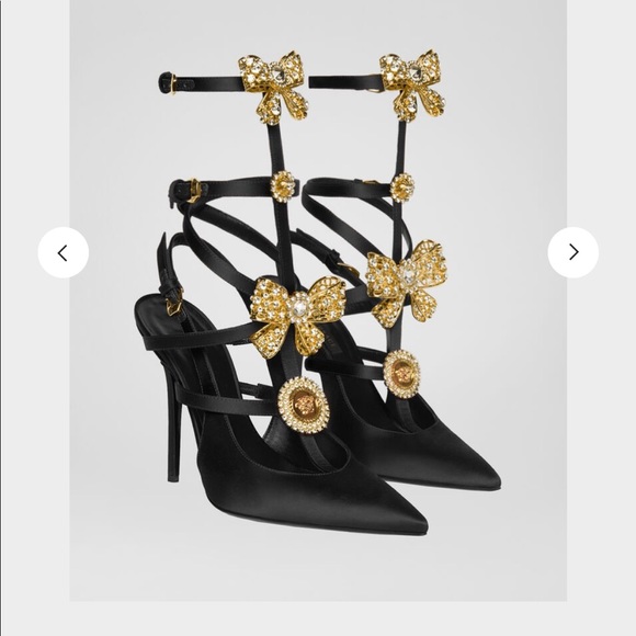 Versace Shoes - Versace “V Bow Cage Pump”
